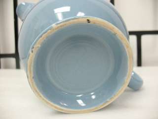 Homer Laughlin Fiesta Ware China Periwinkle Blue Circle Handle Tea Pot 