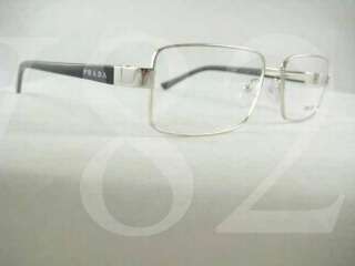 PRADA VPR 61L Eyeglass Silver Black VPR61L 6BA 1O1 52MM  