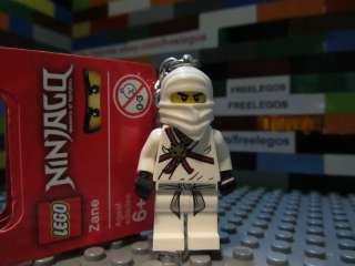 LEGO   Ninjago ninja ZANE minifigure Key Chain   NEW with TAGS  