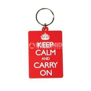  Keep Calm And Carry On   Rubber Keychain / Key Ring Toys 
