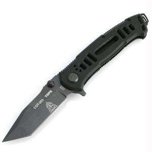   : CQT 303, Textured G 10 Handle, Black Tanto Blade: Sports & Outdoors