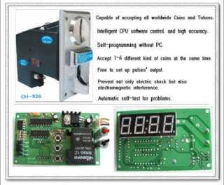 Multi Coin Acceptor CH 924 & time control timer board  