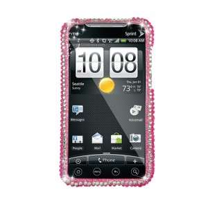 HTC EVO 4G SPRINT FULL DIAMOND PEARL CRYSTAL Pink Mobile Phone Case 