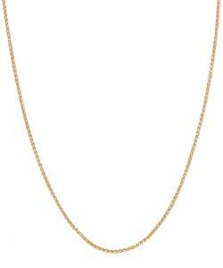 14 kt 0.8mm Yellow Gold Wheat Necklace  