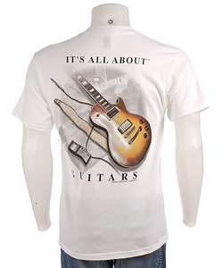 Its All About Guitars Mens White T Shirt  