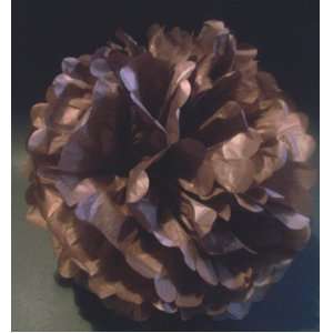 Brown 12 Tissue Pom Poms Paper Flower Balls   Wedding Bridal Baby 