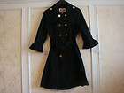 NWT JUICY COUTURE 2011 BLACK TRENCH COAT XL