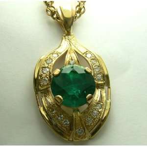  3.90cts Heart Melting Colombian Emerald & Diamond 