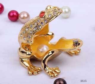   Animal Crystal Jewelry Jewellery Enamel Trinket Ring Gift charms Box