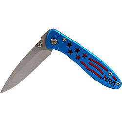 Stars and Stripes Aluminum Handle NRA Knife  Overstock