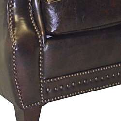Salem Rustic Brown Italian Leather Sofa and Loveseat Set  Overstock 