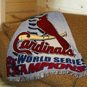 MLB St Louis Cardinals 10 Time World Series Champions Woven Throw 