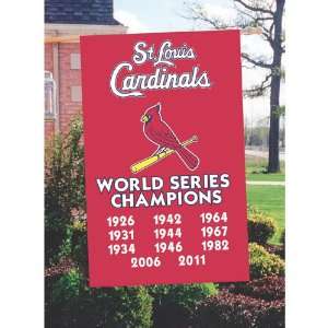 MLB St. Louis Cardinals  10 time champs Applique Banner Flag  