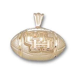 Houston Cougars Solid 10K Gold UH Football Pendant  