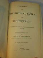 ANTIQUE OLD BOOK MESSAGES AND PAPERS OF THE CONFEDERACY  