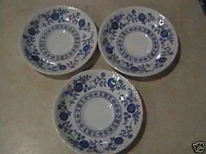 Enoch Wedgwood/Tunstall England Blue Heritage 3 saucer  