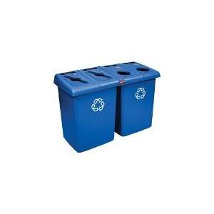   Products Recycling Station, 92 Gallon, 26 3/8x33 1/4x43 3/4, Blue
