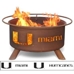  University of Miami Hurricanes Fire Pit   Canes Logo Ring 
