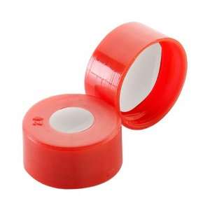 Wheaton 242776 04 Red Snap Cap with 0.002 PTFE/0.038 Silicone Septa 