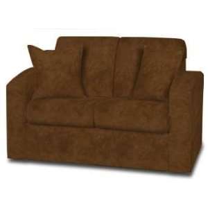  Fairview Cocoa faux suede Brook Loveseat