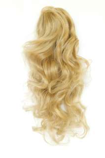 Kayla Medium Long Wavy Human Hair Claw Clip Hair Pieces  