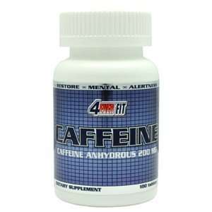  4 EVER FIT Caffeine 200mg 100 Tablets Health & Personal 