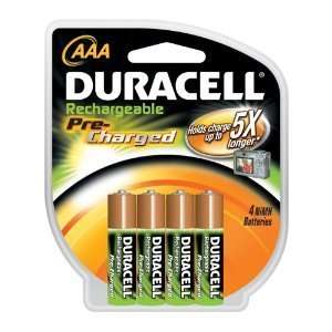  Duracell Pre Charged Rechargeable Nimh 4 AAA Batteries 