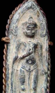 This old Sacred Burmese Bronze Buddha amulet, statue can be carried 