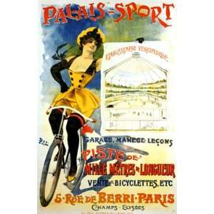    Palais Sport Giclee Vintage Bicycle Poster 