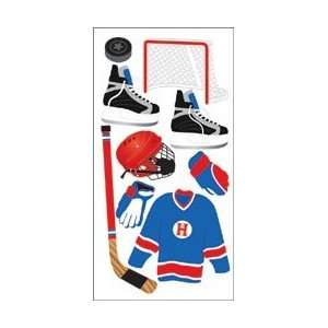   Dimensional Stickers 2.75X6.75 Sheet Hockey PESL 234; 6 Items/Order