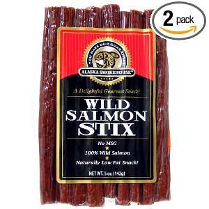 Alaska Smokehouse Wild Salmon Stix, 5  Ounce Pack (Pack of 2):  