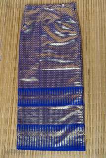 clothing thai stitched silk fabric for wedding skirt blue 3xl