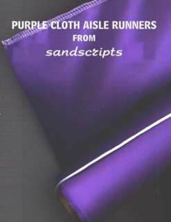 NEW PURPLE AISLE RUNNER  CLOTH, AVAILABLE IN 6 LENGTHS  