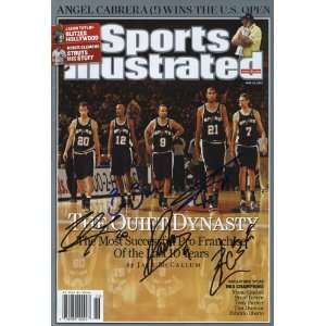   Spurs Sports Illustrated Autograph Poster   6/25/07 