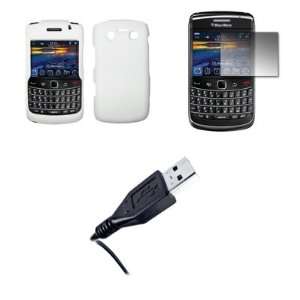  Blackberry Bold 9700   Premium White Rubberized Snap On Cover 