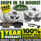   REAR] Callahan Drilled Slotted SPORT Brake Rotors + Quiet Ceramic Pads