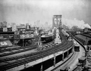 NEW YORK CITY PHOTO 1903 BROOKLYN BRIDGE TERMINAL BIG APPLE STREET 