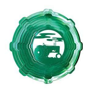   1330 10 4 Classic Tractor Spinner Wind Chime, Green: Home Improvement
