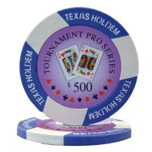  11.5 Gram Tournament Pro Poker Chip: $500: Sports 