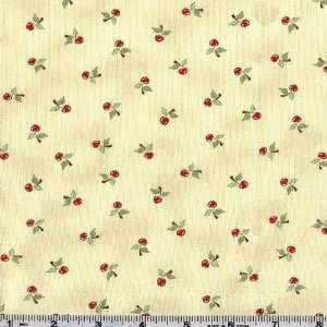   Party Time Cherries Cream Fabric By The Yard: Arts, Crafts & Sewing