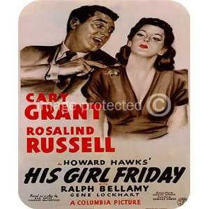  His Girl Friday Cary Grant Vintage Movie MOUSE PAD Office 