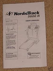 NordicTrack 5600R Treadmill User & Illstrd Part Manual  