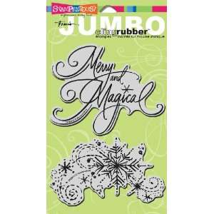  Stampendous Cling Rubber Stamp, Cling Jumbo Merry Magical 