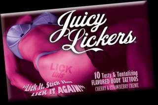 Juicy Lickers   Flavored Temporary Tattoos  