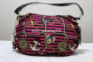   78 Betsey Johnson SAIL AWAY Pink Hobo Bag Handbag with Pendant  