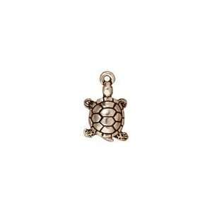  TierraCast Antique Silver (plated) Turtle Charm 11x18mm 