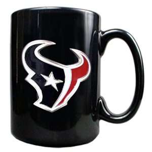Houston Texans 15 Ounce Black Ceramic Mug:  Sports 