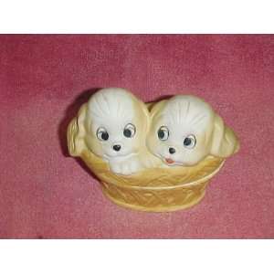  Puppies in Basket Candle Box 