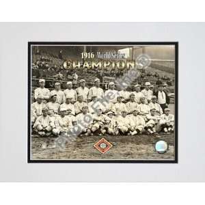 1916 World Series Champion Bosotn Red Sox Team Double Matted 8 X 10 