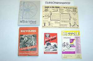   Booklets&Pamphlets~Schwinn~Carlisle~Bicycle Journal~c1944 1981 LOT